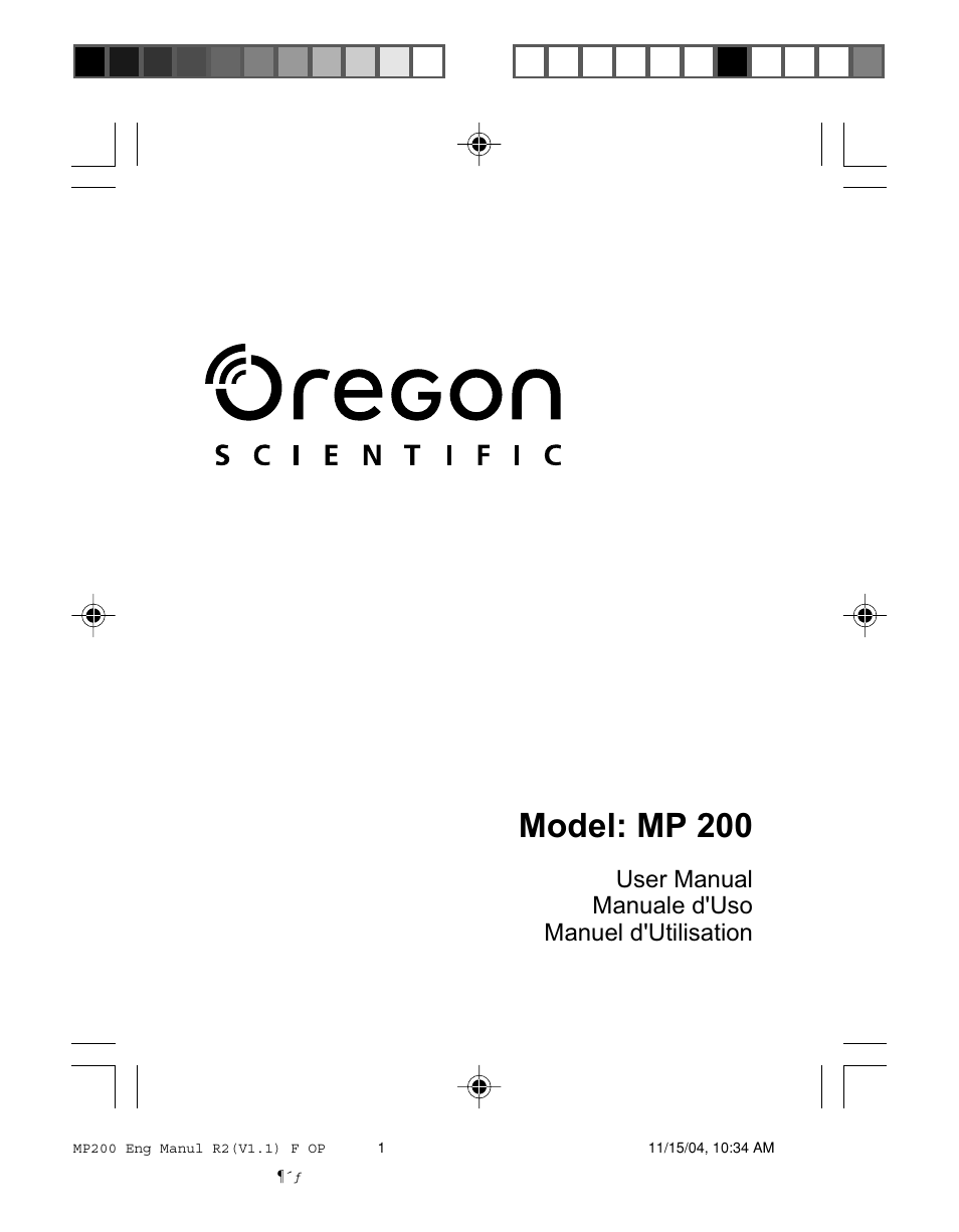 Oregon MP200 User Manual | 22 pages