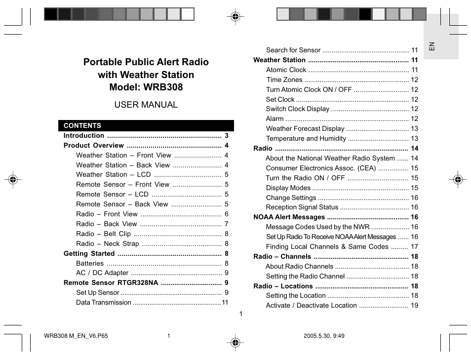 Oregon WRB308 User Manual | 31 pages