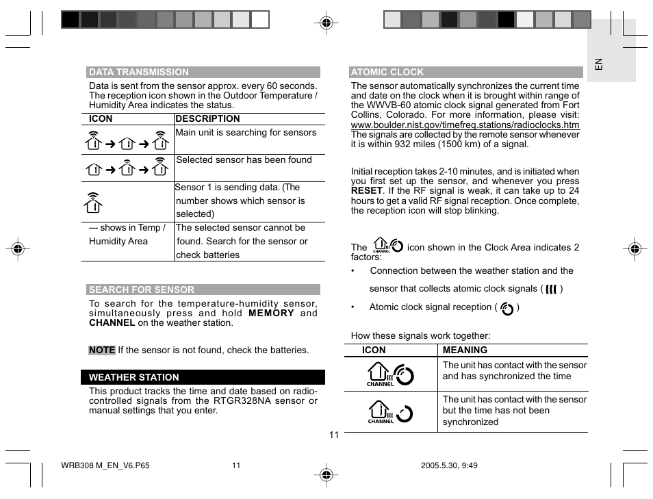 Oregon WRB308 User Manual | Page 11 / 31