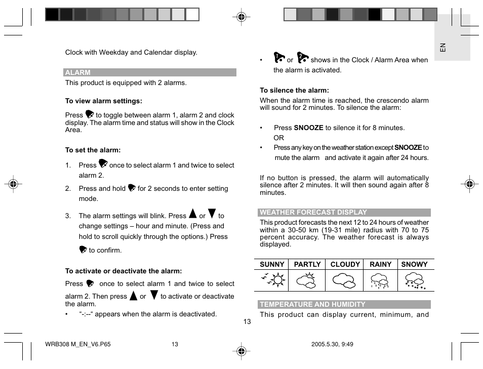 Oregon WRB308 User Manual | Page 13 / 31