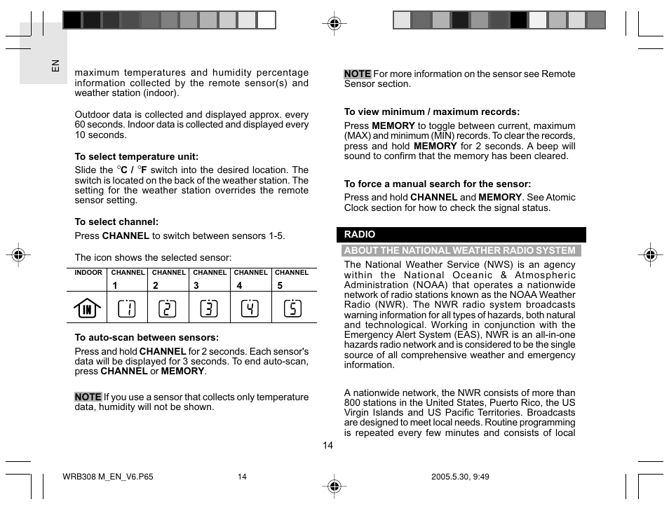 Oregon WRB308 User Manual | Page 14 / 31