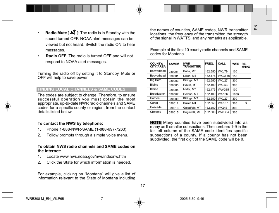 Oregon WRB308 User Manual | Page 17 / 31