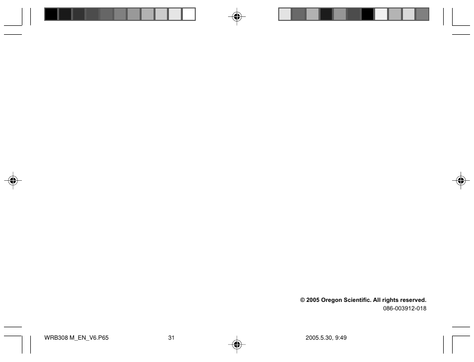 Oregon WRB308 User Manual | Page 31 / 31