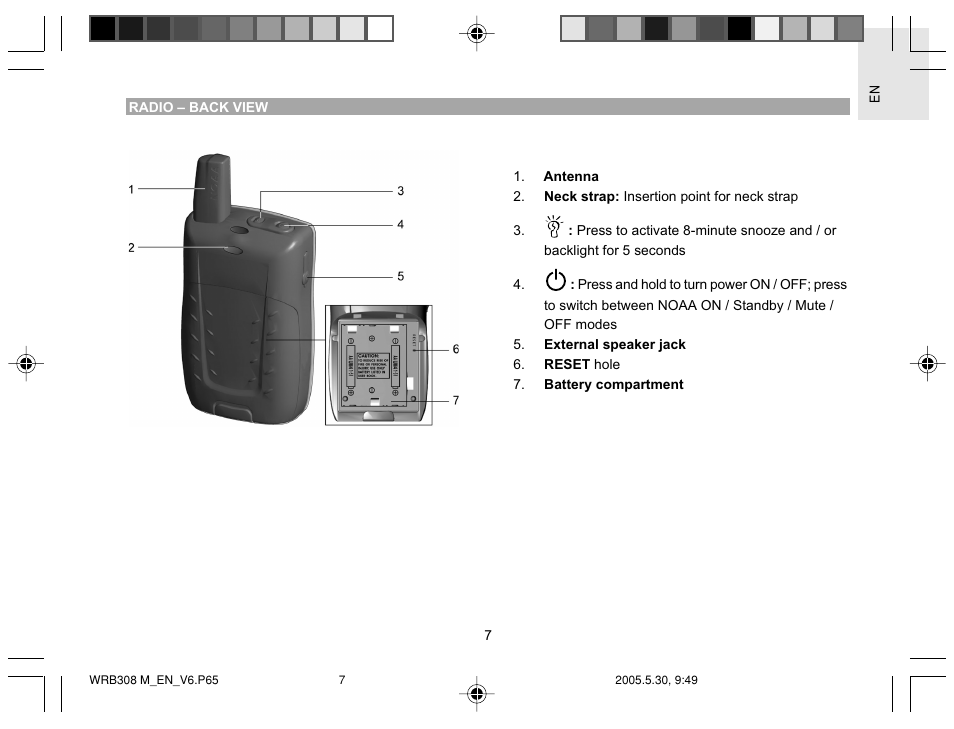 Oregon WRB308 User Manual | Page 7 / 31