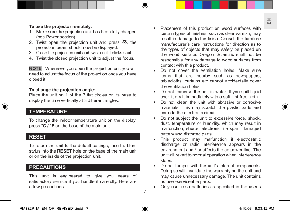 Oregon RM382P User Manual | Page 7 / 10