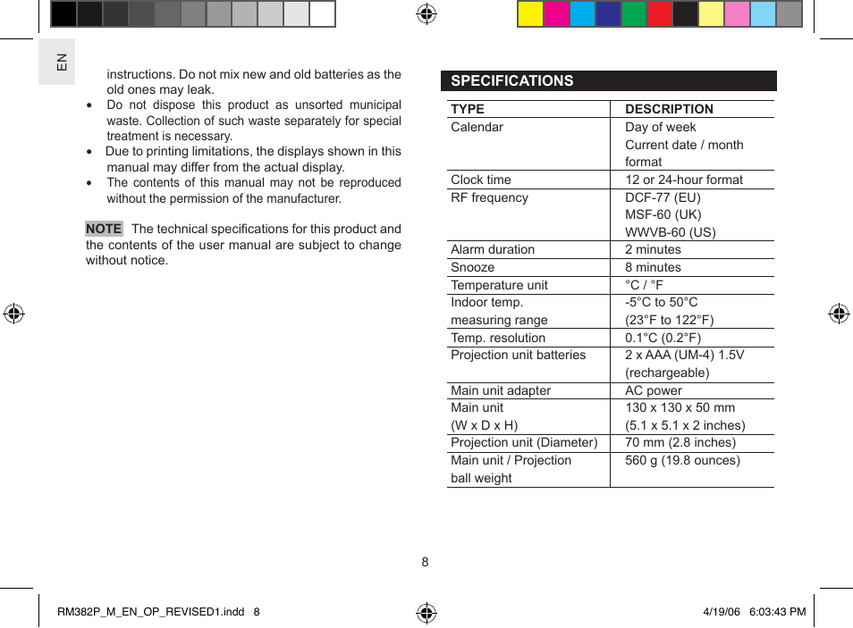 Oregon RM382P User Manual | Page 8 / 10