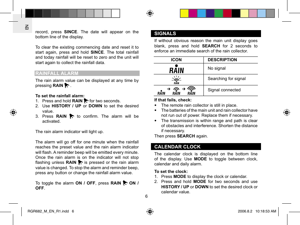 Oregon RGR682 User Manual | Page 6 / 12