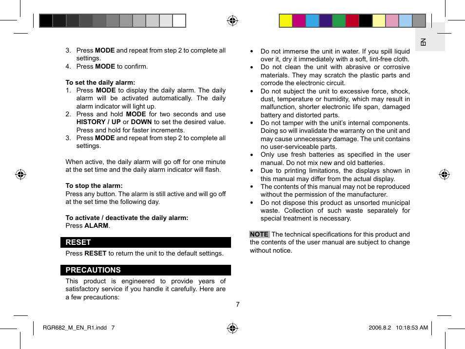 Oregon RGR682 User Manual | Page 7 / 12