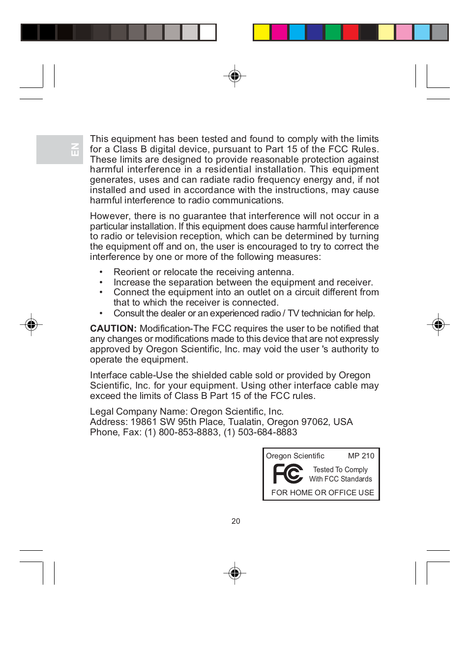 Oregon MP 210 User Manual | Page 23 / 24