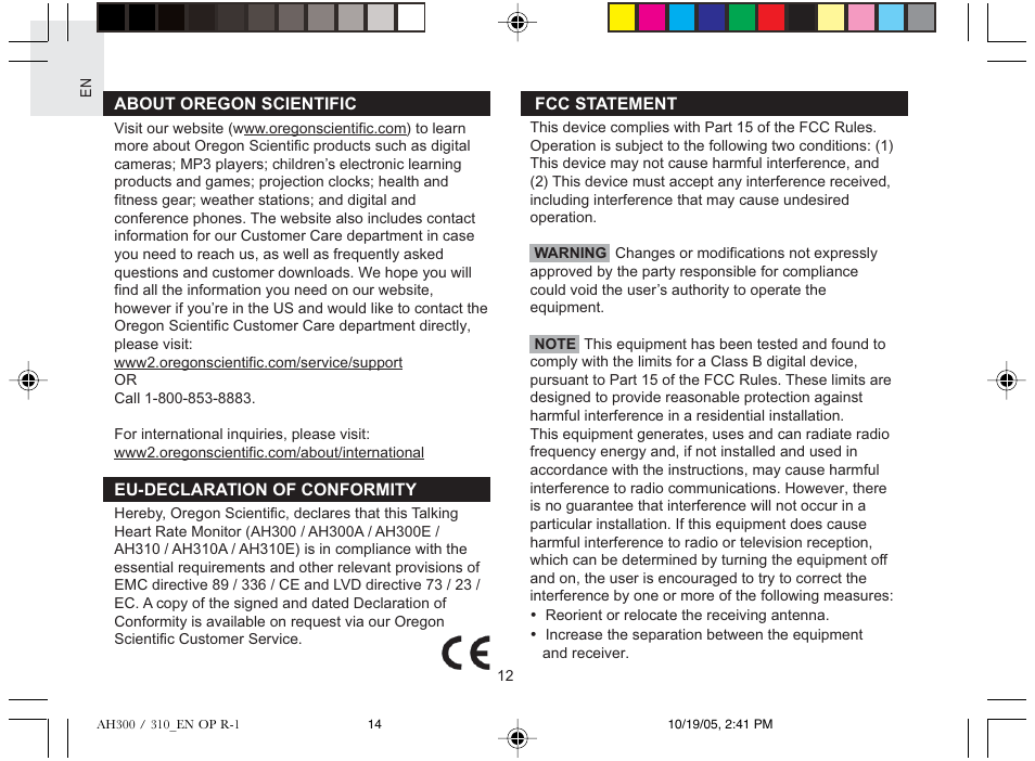 Oregon AH300A User Manual | Page 14 / 19