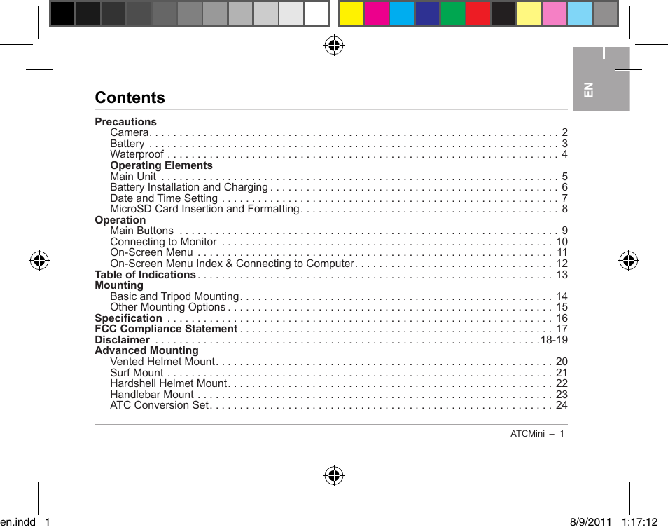 Oregon ATC Mini Action Camera ATCmini User Manual | Page 3 / 28