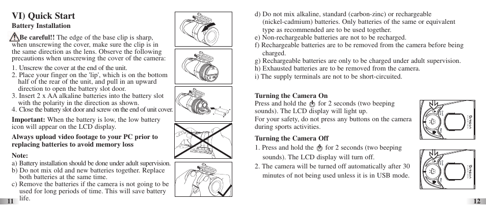 Vi) quick start | Oregon ATC-2K User Manual | Page 7 / 17