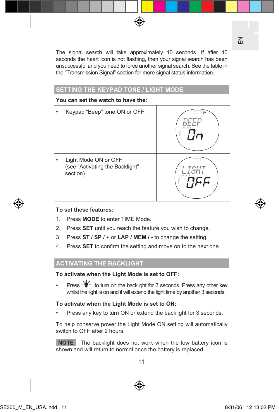 Oregon SE300 User Manual | Page 11 / 36