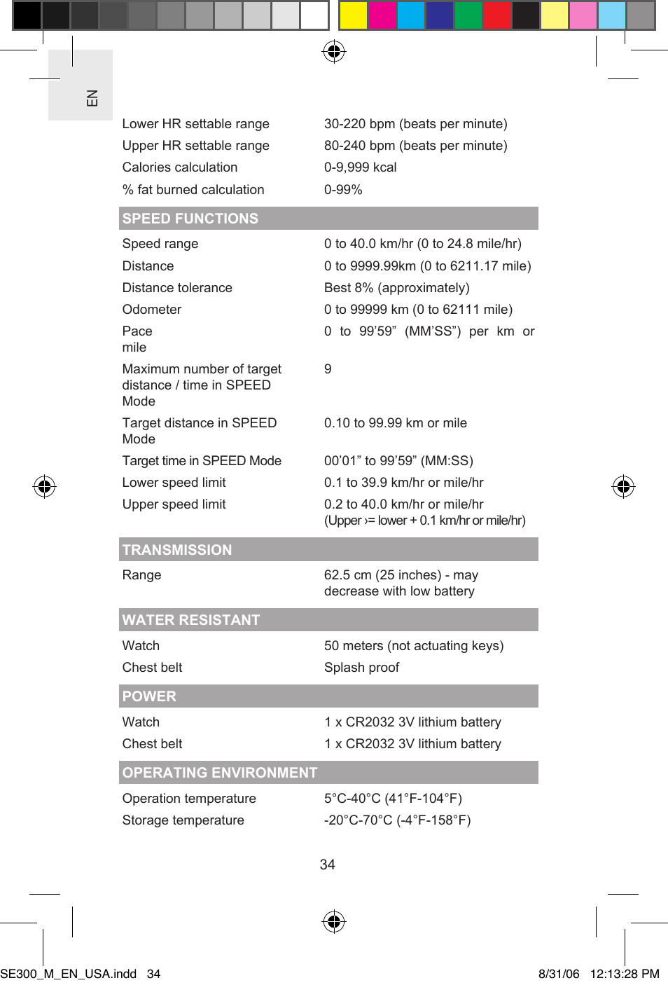 Oregon SE300 User Manual | Page 34 / 36