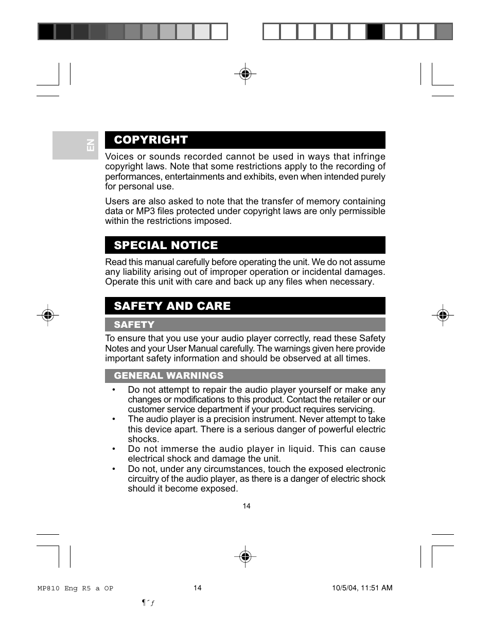 Oregon MP810 User Manual | Page 17 / 22