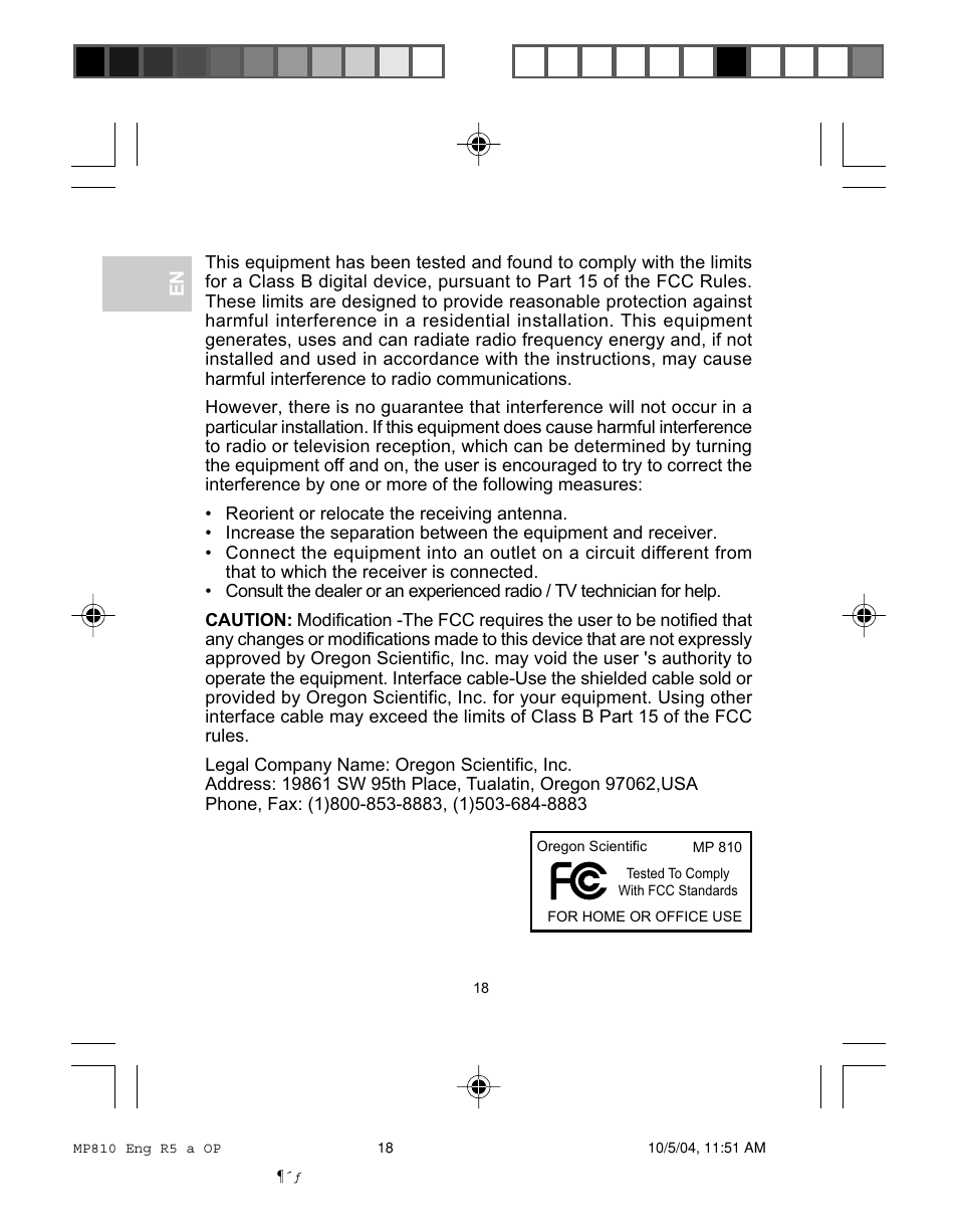 Oregon MP810 User Manual | Page 21 / 22