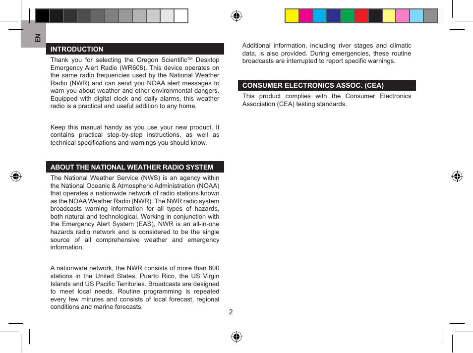 Assoc. (cea) | Oregon WR608 User Manual | Page 3 / 53