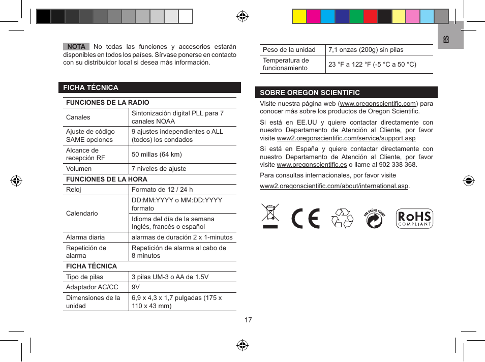 Oregon WR608 User Manual | Page 52 / 53