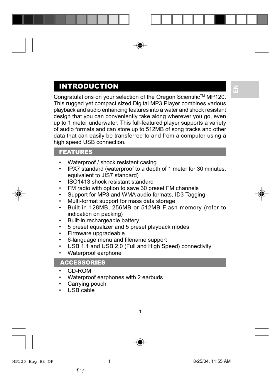 Introduction | Oregon MP 120 User Manual | Page 4 / 24