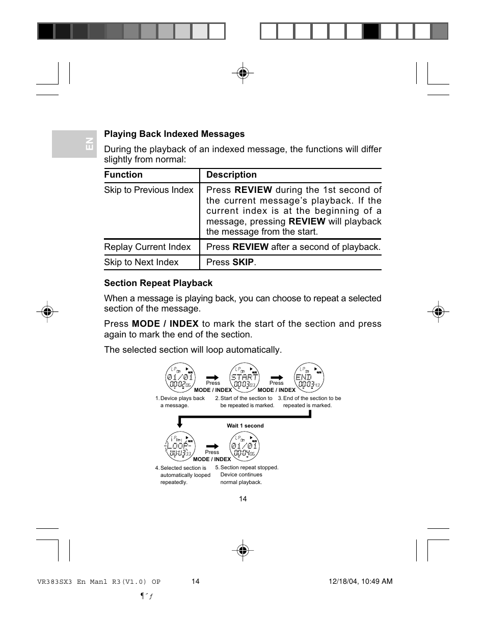 Oregon VR383SX3 User Manual | Page 17 / 28