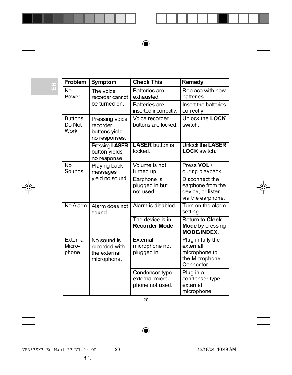 Oregon VR383SX3 User Manual | Page 23 / 28