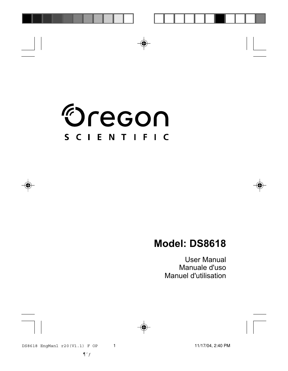 Oregon DS8618 User Manual | 47 pages