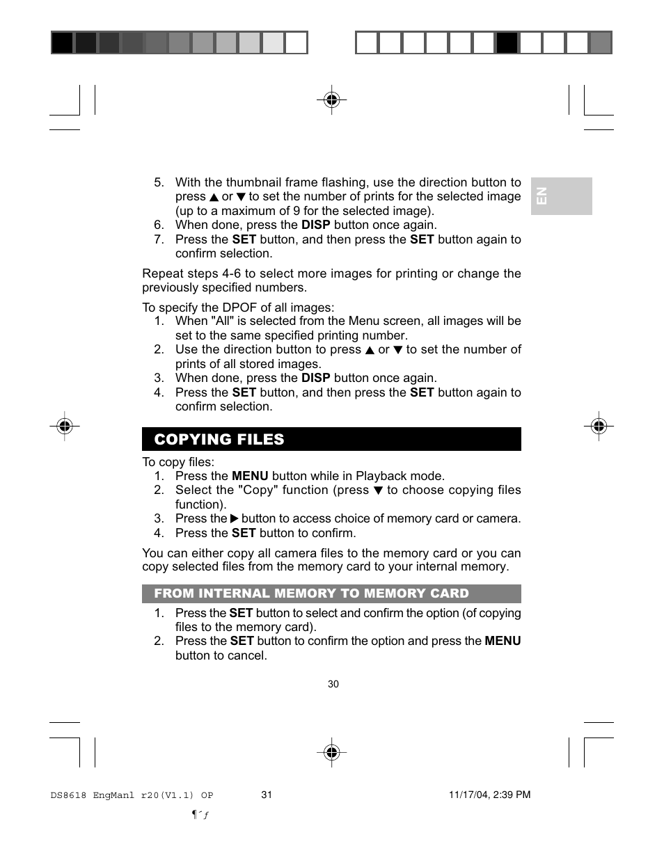 Copying files | Oregon DS8618 User Manual | Page 34 / 47