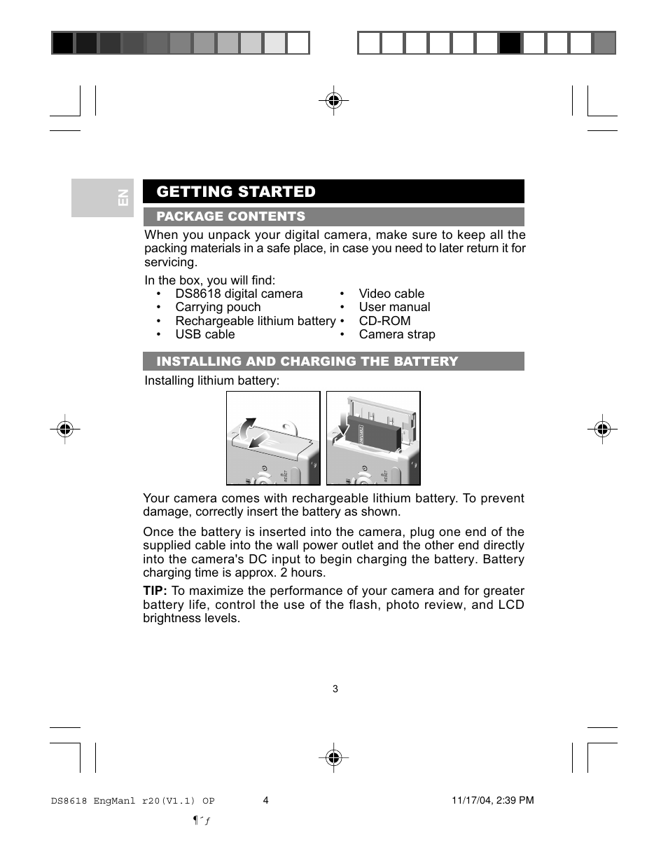 Getting started | Oregon DS8618 User Manual | Page 7 / 47