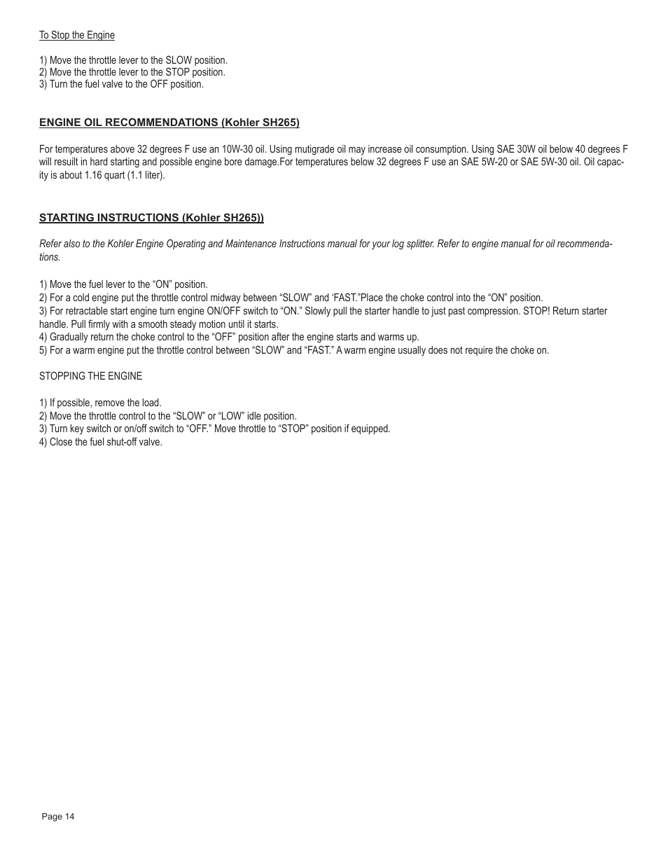 Oregon Vertical/Horizontal 22 Ton Log Splitter S402022H0/S402022K0 User Manual | Page 16 / 20