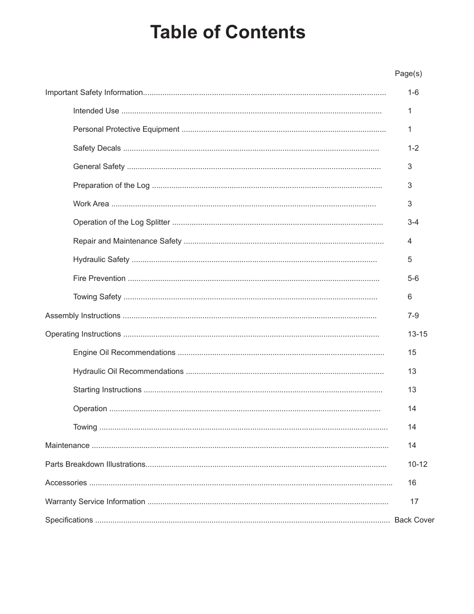 Oregon Vertical/Horizontal 22 Ton Log Splitter S402022H0/S402022K0 User Manual | Page 2 / 20