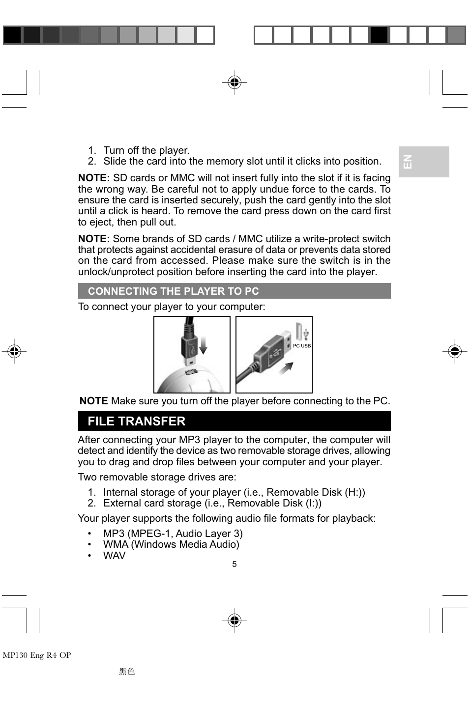 File transfer | Oregon MP 130 User Manual | Page 8 / 29