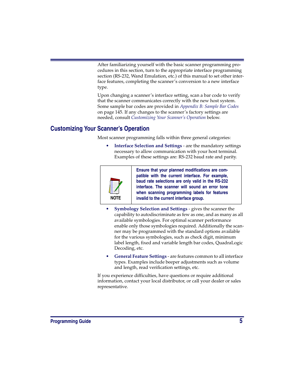 Customizing your scanner’s operation | Oregon PowerScan Handheld Laser Scanner User Manual | Page 11 / 156