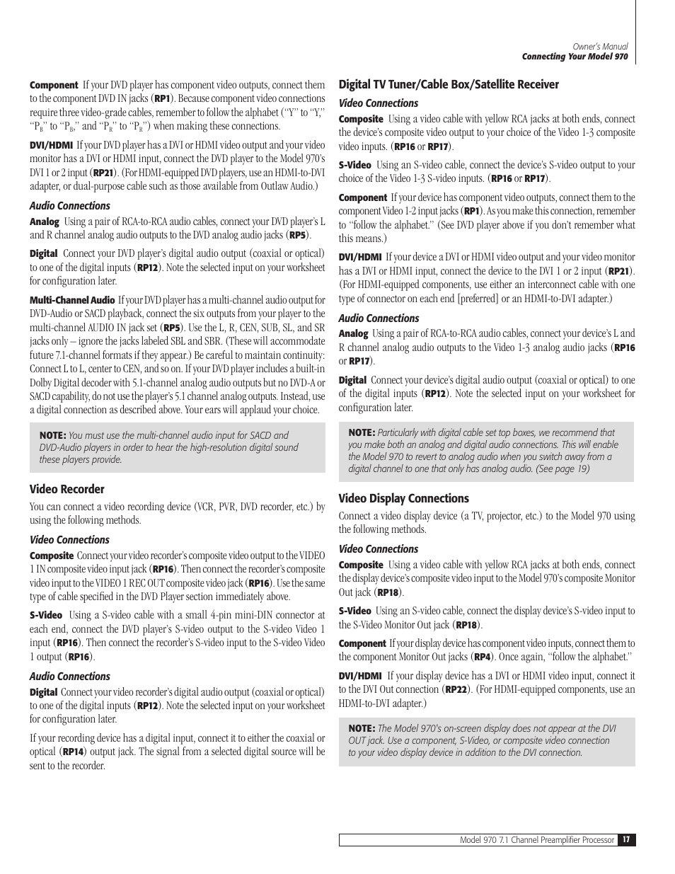 Outlaw Audio 970 User Manual | Page 17 / 48