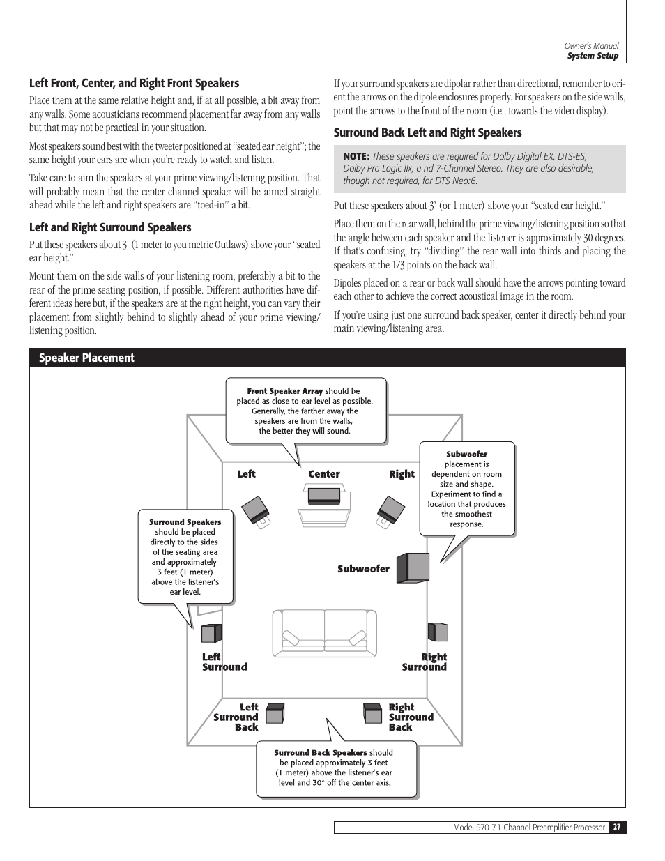 Outlaw Audio 970 User Manual | Page 27 / 48