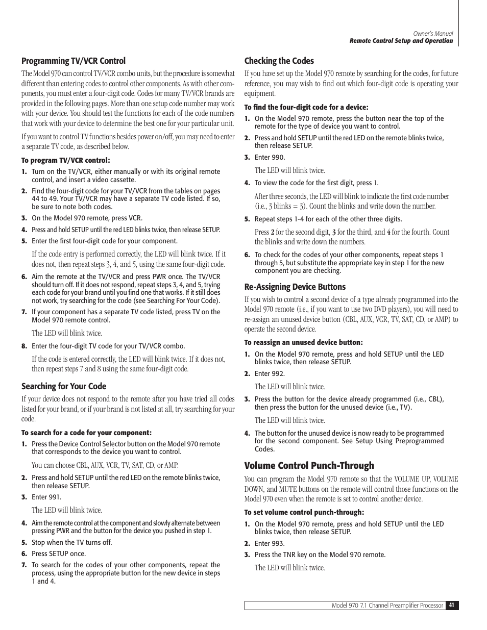 Outlaw Audio 970 User Manual | Page 41 / 48
