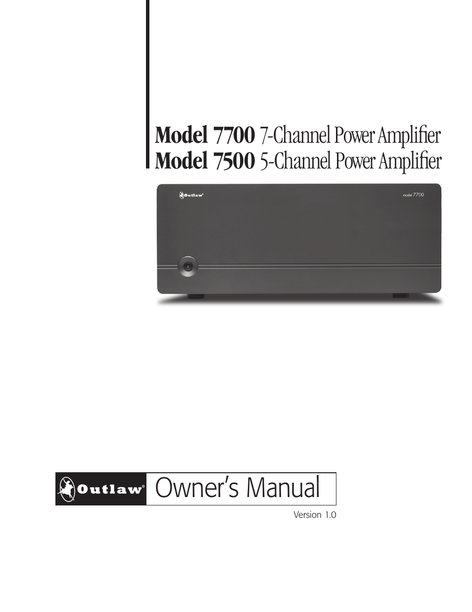 Outlaw Audio 7700 User Manual | 12 pages