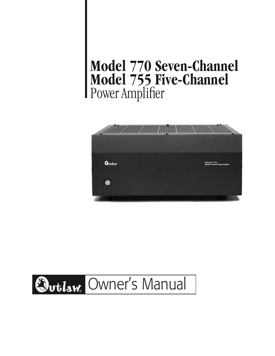 Outlaw Audio 770 User Manual | 12 pages