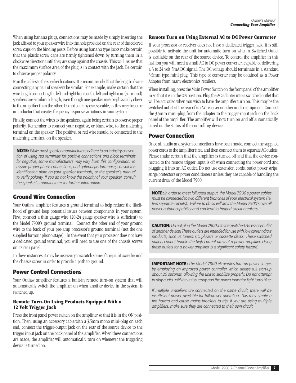 Outlaw Audio 7900 User Manual | Page 7 / 12