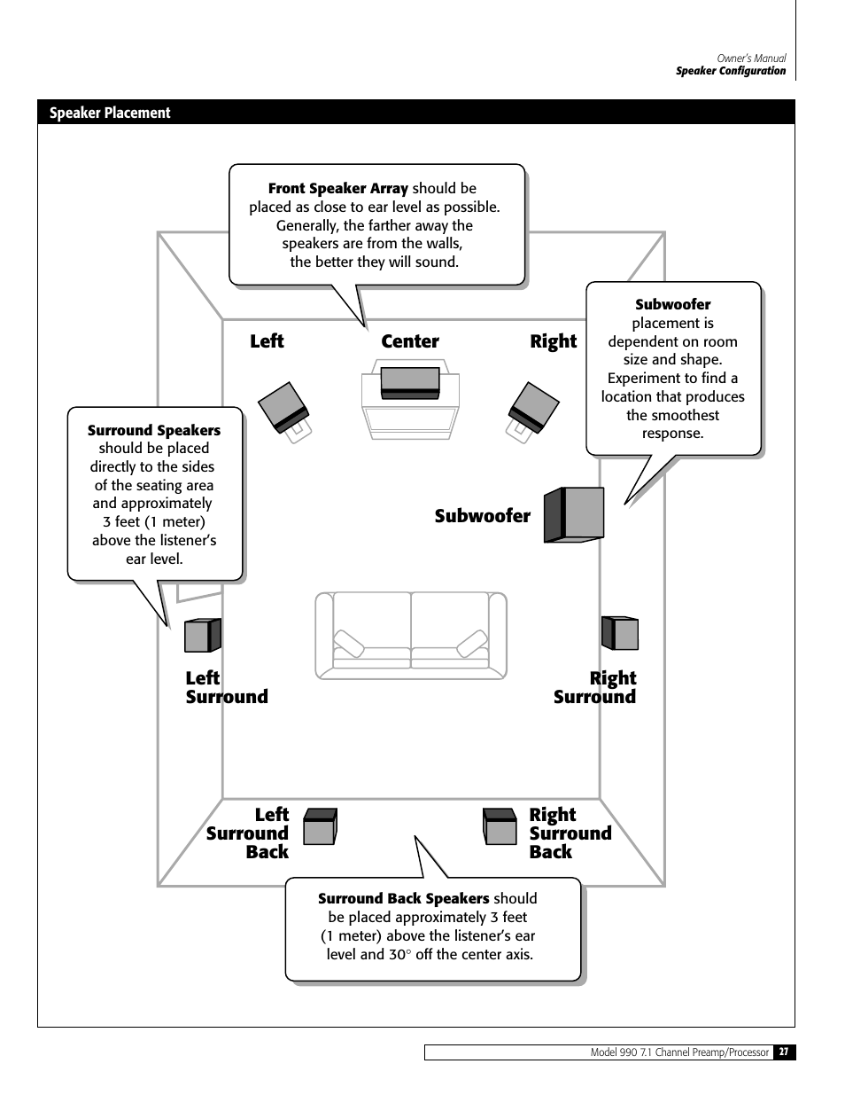 Outlaw Audio 990 User Manual | Page 27 / 52