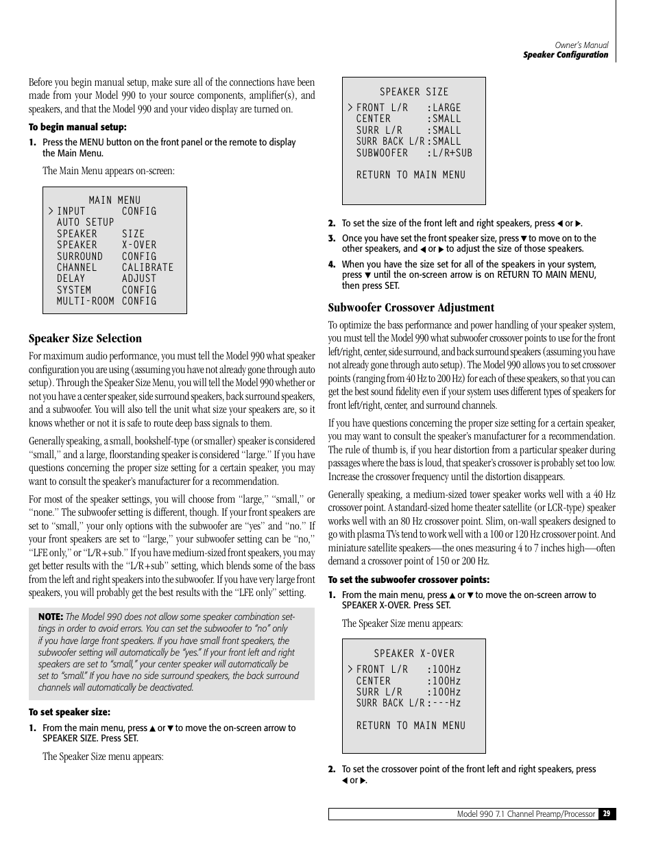 Outlaw Audio 990 User Manual | Page 29 / 52