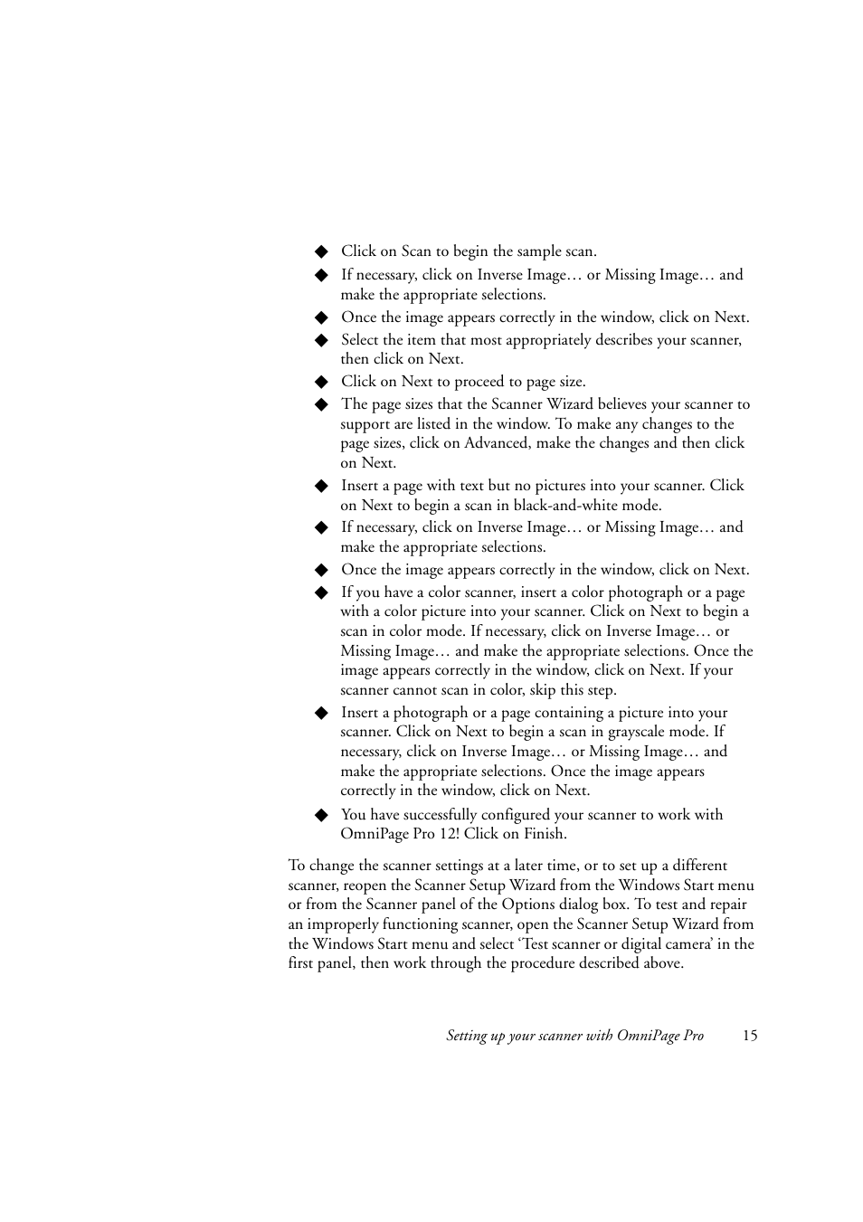 OmniWare Pro 12 ScanSoft User Manual | Page 15 / 100
