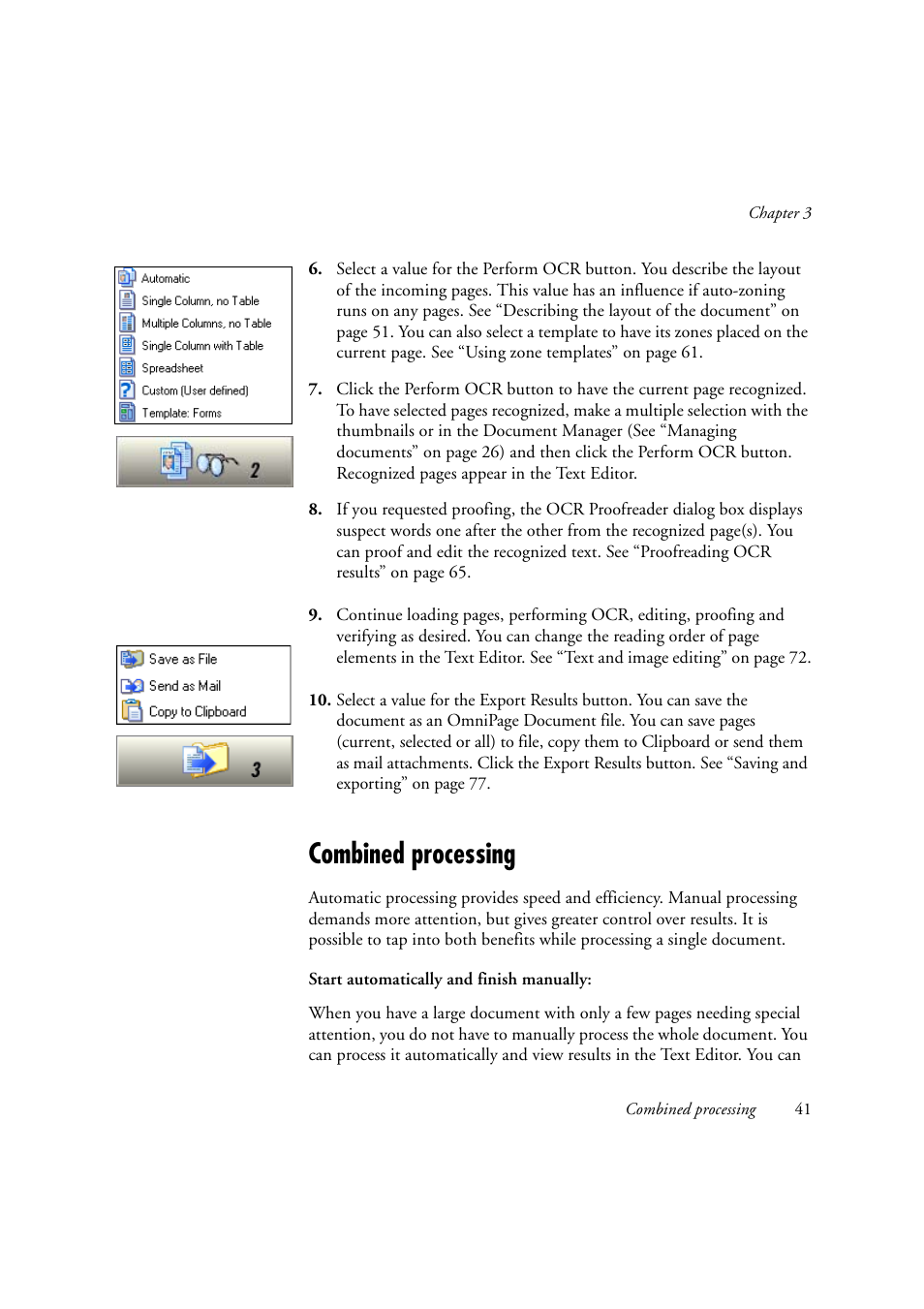 Combined processing | OmniWare Pro 12 ScanSoft User Manual | Page 41 / 100