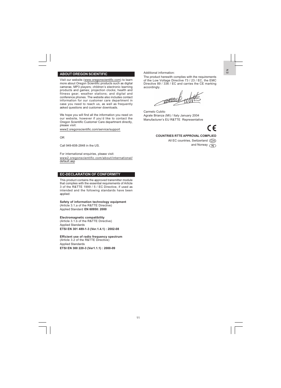 Oregon Scientific JUMBO RF WALL CLOCK WITH NIGHT SENSOR NR868 User Manual | Page 12 / 13