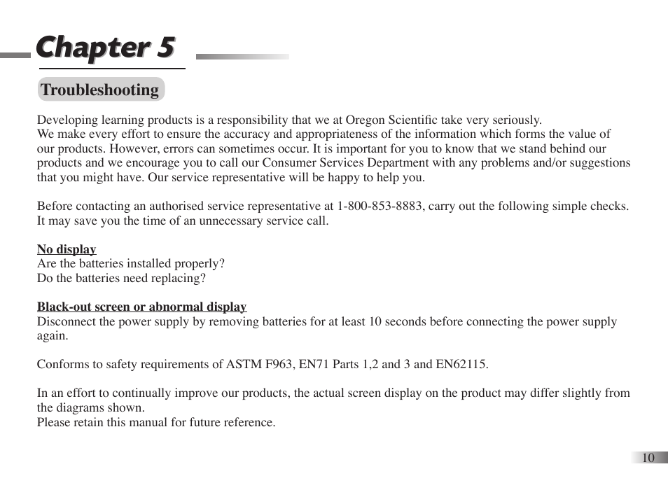 Chapter 5 | Oregon Scientific B-Bright 086L004850-017 User Manual | Page 13 / 14