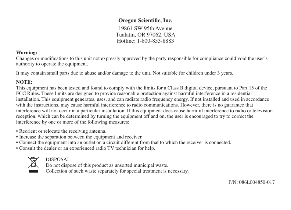 Oregon Scientific B-Bright 086L004850-017 User Manual | Page 14 / 14