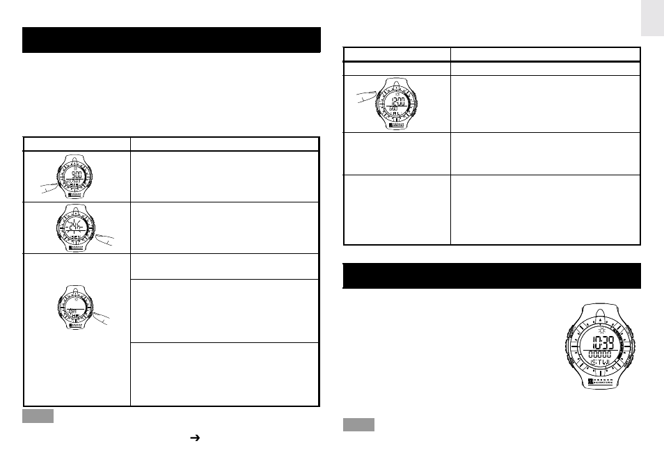 Clock mode, Stopwatch | Oregon Scientific OUTBREAKER RX109 User Manual | Page 9 / 30