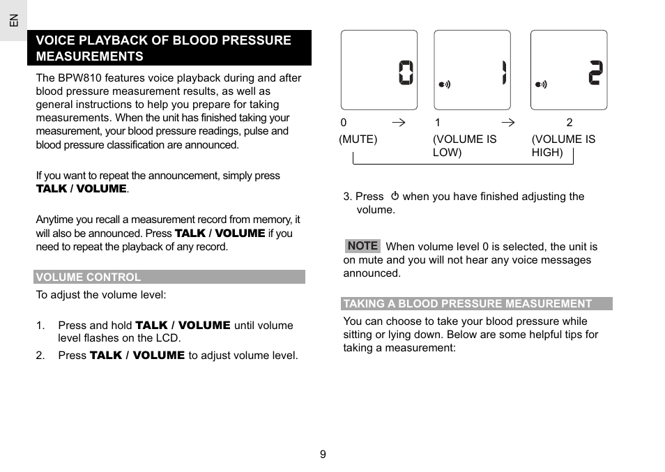 Oregon Scientific BPW810 User Manual | Page 10 / 20