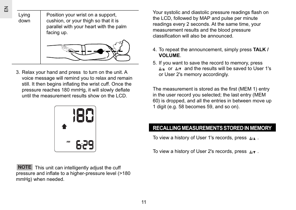 Oregon Scientific BPW810 User Manual | Page 12 / 20