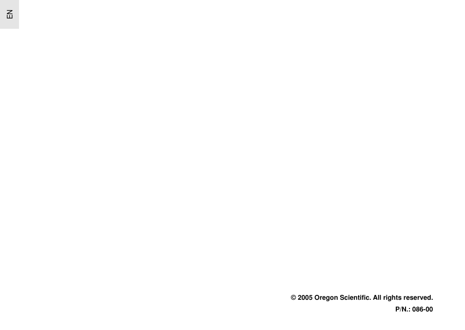 Oregon Scientific BPW810 User Manual | Page 20 / 20