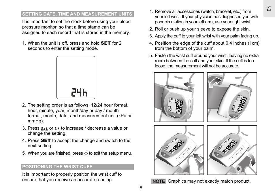 Oregon Scientific BPW810 User Manual | Page 9 / 20
